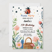 Nu meisjes houden van insectenpicknick polka dot 1 kaart (Voorkant)