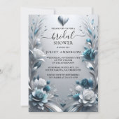 Nu metaalglam glanzend high-end zilver Vrijgezelle Kaart (Voorkant)