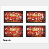 Nu Metal A-Z Lijst Stickers (Vel)