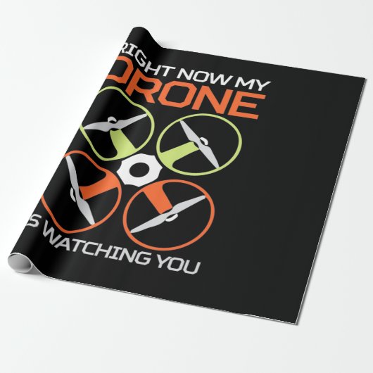 Nu meteen mijn drone cadeaupapier (Uitgerold)