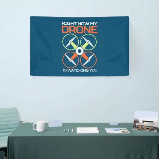Nu meteen mijn drone spandoek (Beurs)