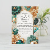 Nu Monstera Emerald Groen en Goud Vrijgezellenfees Kaart (Staand voorkant)