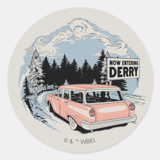 Nu naar Derry Ronde Sticker (Voorkant)