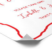 Nu neem alsjeblieft een gunsten teken paren douche poster (Hoek)