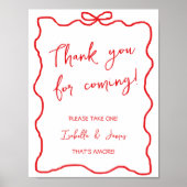 Nu neem alsjeblieft een gunsten teken paren douche poster (Voorkant)