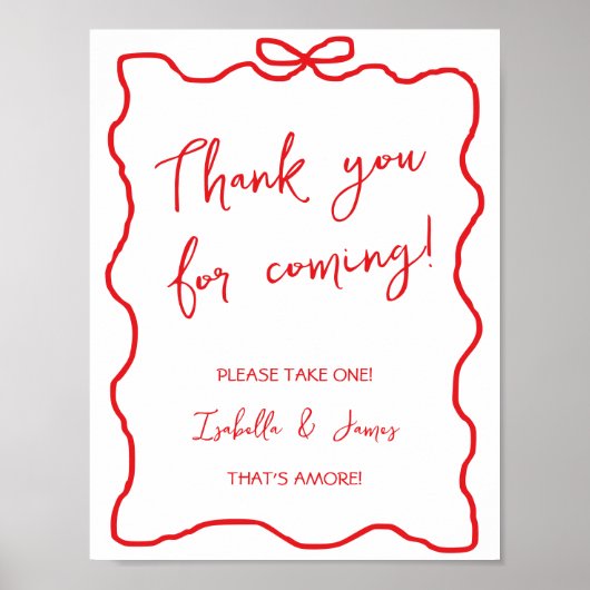 Nu neem alsjeblieft een gunsten teken paren douche poster (Voorkant)