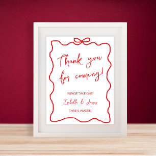 Nu neem alsjeblieft een gunsten teken paren douche poster