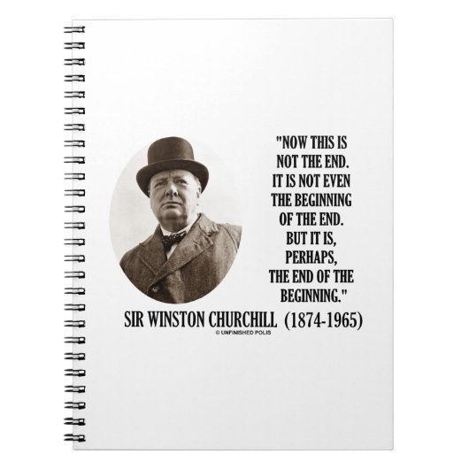 Nu niet het begin van het einde (Winston Churchill Notitieboek (Voorkant)