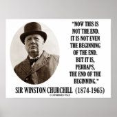 Nu niet het begin van het einde (Winston Churchill Poster (Voorkant)
