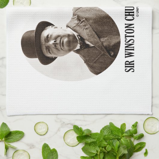 Nu niet het begin van het einde (Winston Churchill Theedoek (Gevouwen)