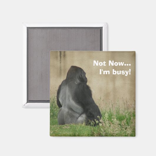 Nu niet...ik heb het druk! Magneet (Voorkant / Achterkant)