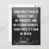 Nu of nooit Citaat Briefkaart (Voorkant / Achterkant)