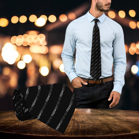 Nu of nooit het Verdwijnen van Citaat Minimalistis Stropdas