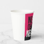 Nu of nooit" papieren bekers (Rechts)