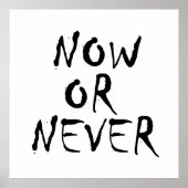 Nu of nooit poster (Voorkant)