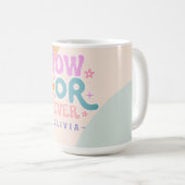 Nu of nooit - Retro Inspirerend Quote Koffiemok (Voorkant rechts)