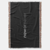 Nu of nooit verdwijnend citaat voor uitstelkrachte deken (Voorkant Verticaal)