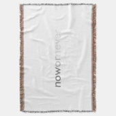 Nu of nooit verdwijnend citaat voor uitstelkrachte deken (Voorkant Verticaal)