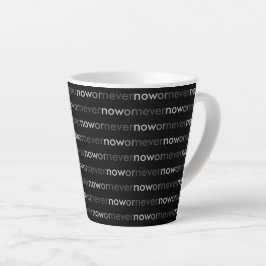 Nu of nooit verdwijnend citaat voor uitstelkrachte latte mok