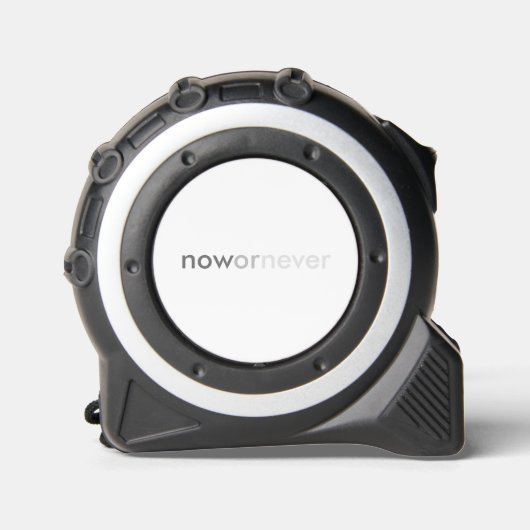 Nu of nooit verdwijnend citaat voor uitstelkrachte rolmaat (Voorkant)