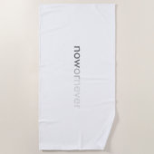 Nu of nooit verdwijnend citaat voor uitstelkrachte strandlaken (Voorkant)