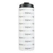 Nu of nooit verdwijnend citaat voor uitstelkrachte thermosbeker (Voorkant)