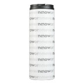 Nu of nooit verdwijnend citaat voor uitstelkrachte thermosbeker (Achterkant)