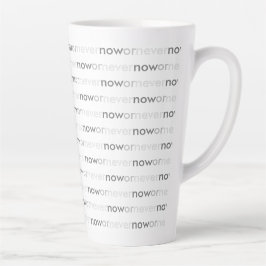 Nu of Nooit Verdwijning Quote voor Uitstellers Latte Mok