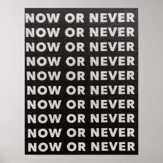 NU OF NOOIT ZWART-WIT CITEREN POSTER (Voorkant)