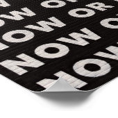 NU OF NOOIT ZWART-WIT CITEREN POSTER (Hoek)