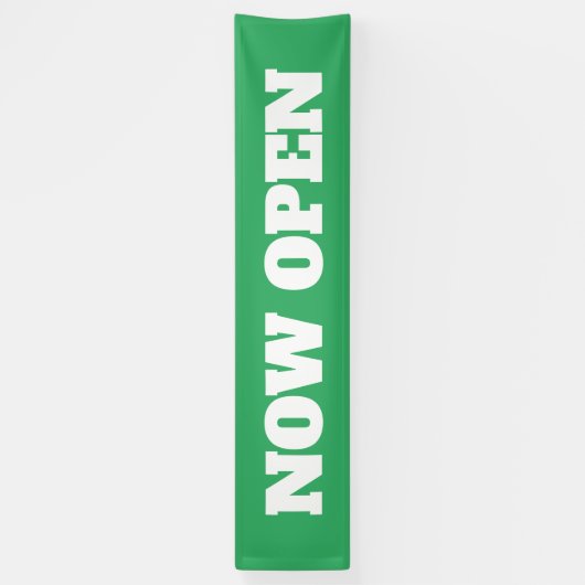 Nu Open Aangepast Nieuw Bedrijfs Witte Groen 2023 Spandoek (Verticaal)