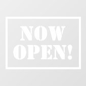 Nu open het Venster van het Teken Caling Raamsticker (Vel)