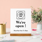 Nu Open Logo | Aangepast Openingstijden Bord voor  (Huwelijk)