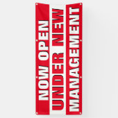 Nu open onder Nieuw Beheer Kleine Onderneming Spandoek (Verticaal)