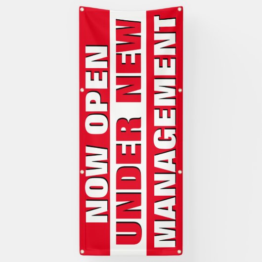 Nu open onder Nieuw Beheer Kleine Onderneming Spandoek (Verticaal)