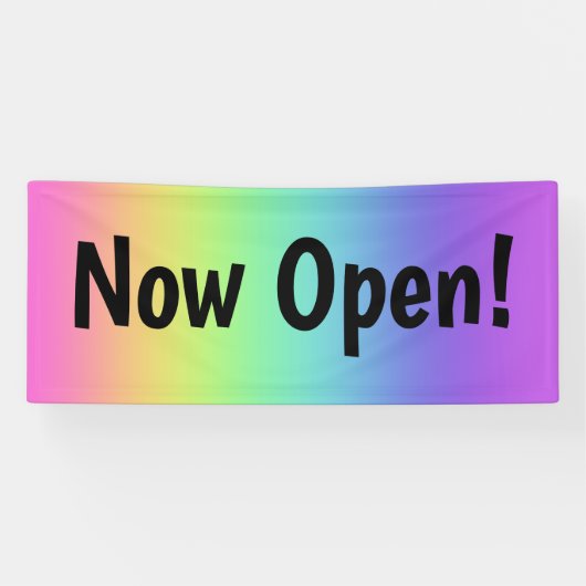 Nu open! Rainbow Banner (Horizontaal)