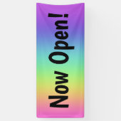 Nu open! Rainbow Banner (Verticaal)