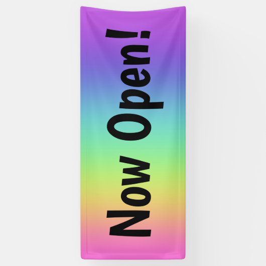 Nu open! Rainbow Banner (Verticaal)