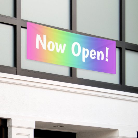Nu open! Rainbow Banner (Buitenkant Gebouw)
