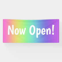 Nu open! Rainbow Banner