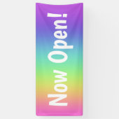 Nu open! Rainbow Banner (Verticaal)