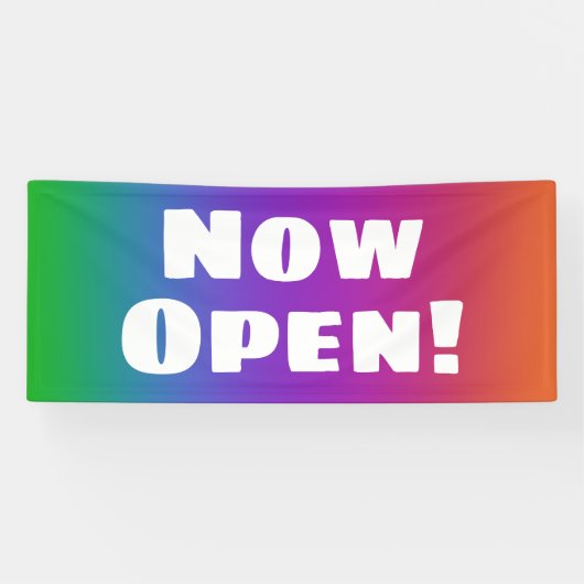 Nu open! Rainbow Banner (Horizontaal)