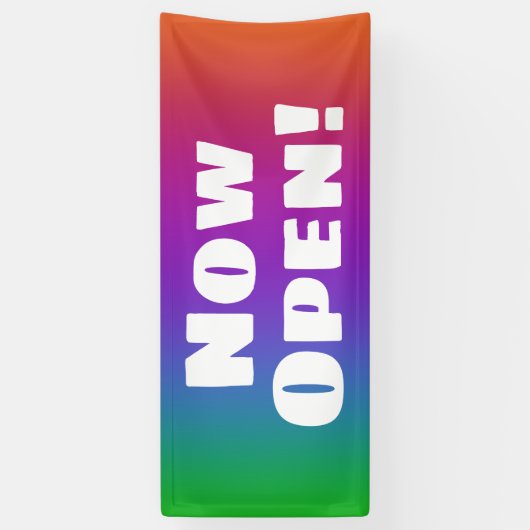 Nu open! Rainbow Banner (Verticaal)