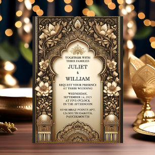 Nu Paleis Hindi Henna Mehndi Indiase stijl bruilof Kaart