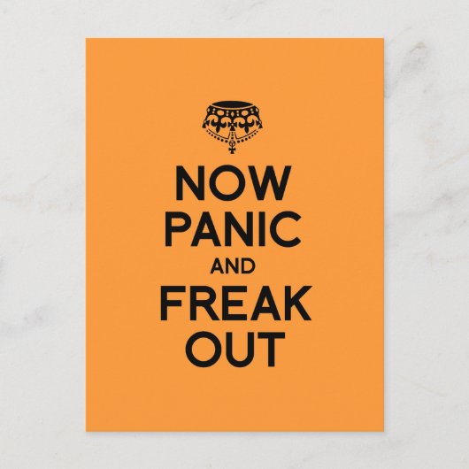 NU PANIC EN FREAK OUT.png Briefkaart (Voorkant)