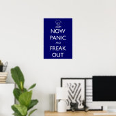 Nu paniek en freak out poster (Thuiskantoor)