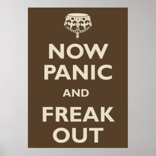 Nu paniek en freak uit poster