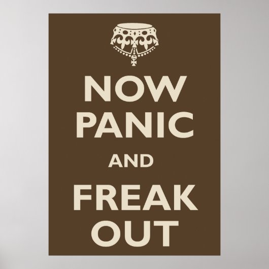 Nu paniek en freak uit poster (Voorkant)