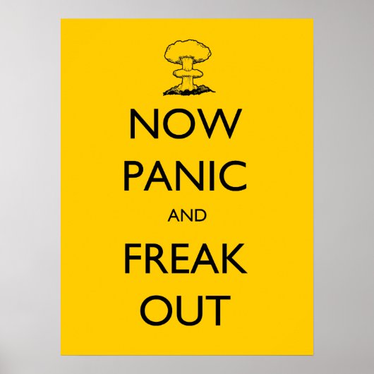 Nu paniek en freak uit poster (Voorkant)