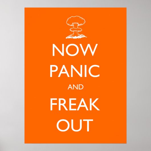 Nu paniek en freak uit poster (Voorkant)